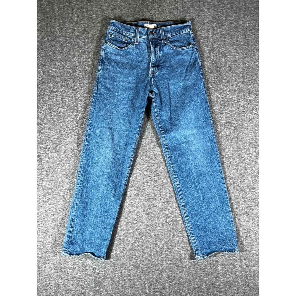 Madewell Mens Vintage Straight Jeans Blue Denim 30x32 Button Zip Fits (30x31)